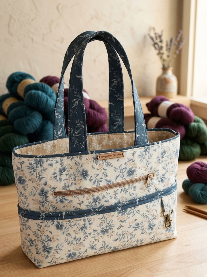 Floral ~ Chapter one craft caddy ~ Knitting and crochet project bag