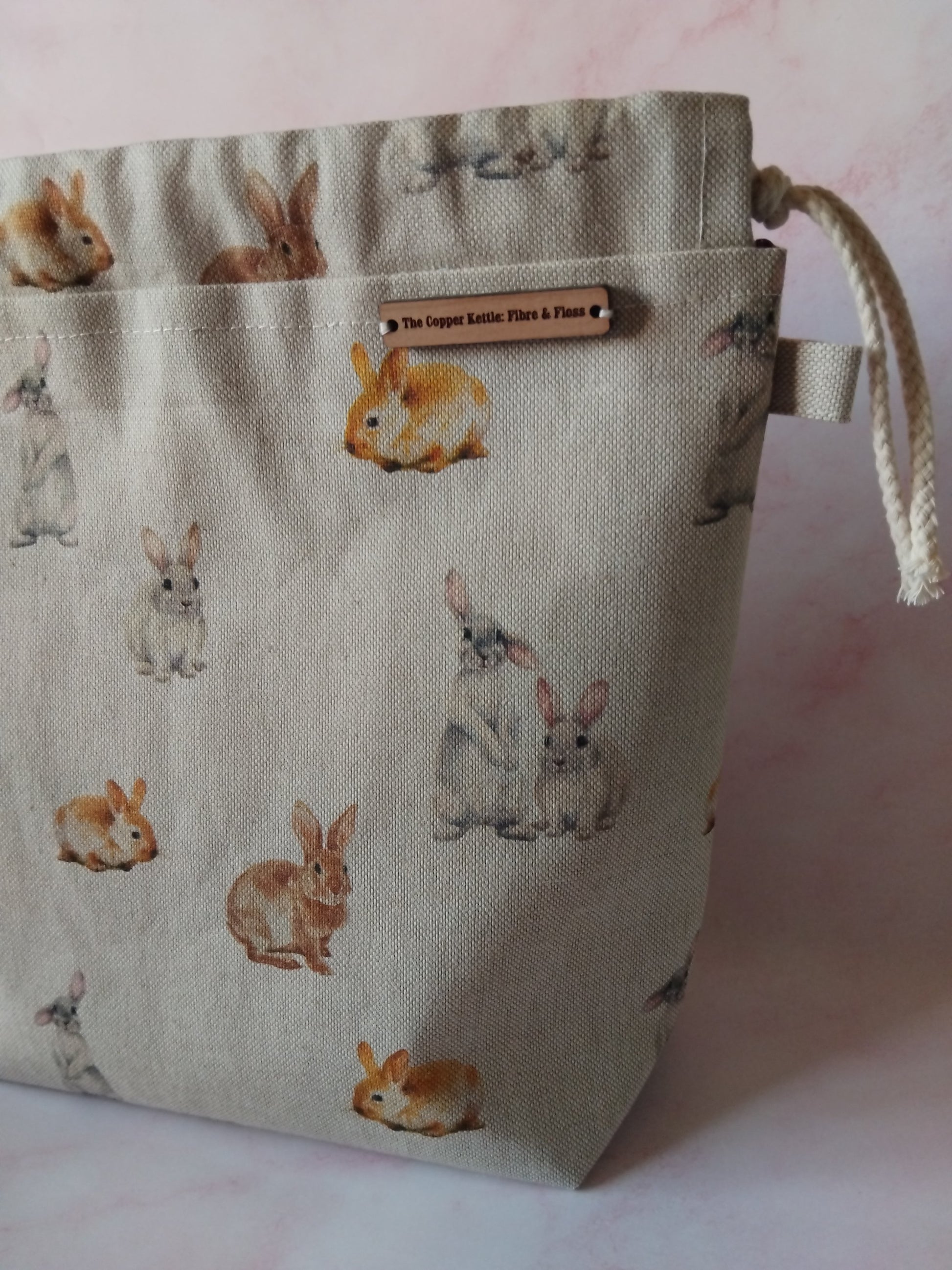 ~ Drawstring ~ Knitting and Crochet project bag  image 0