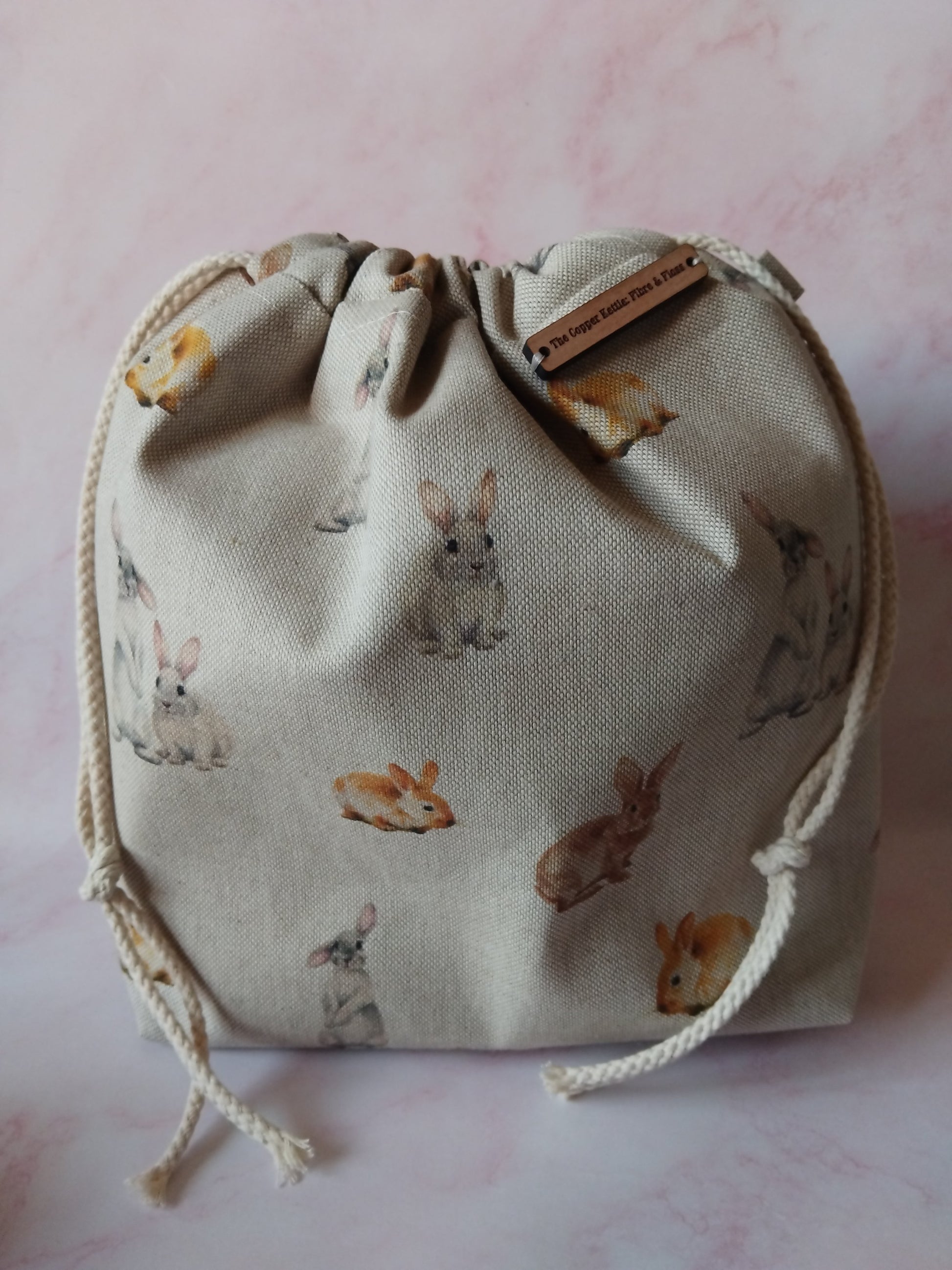 ~ Drawstring ~ Knitting and Crochet project bag  image 1