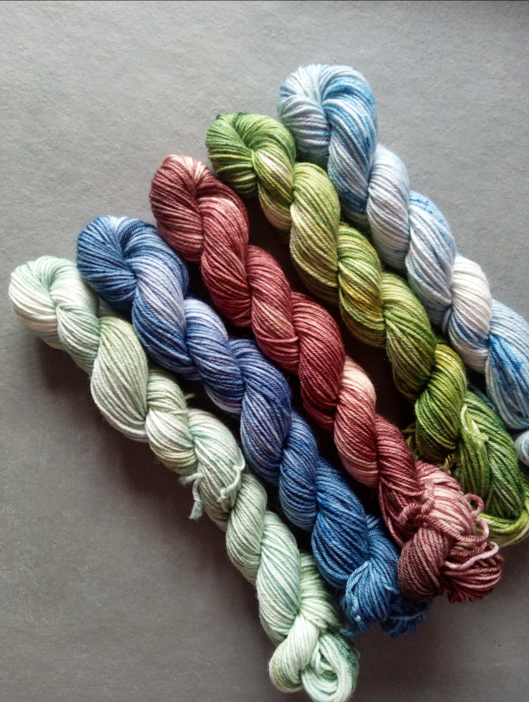 Woodland Walk handdyed mini skeins of yarn.  image 0
