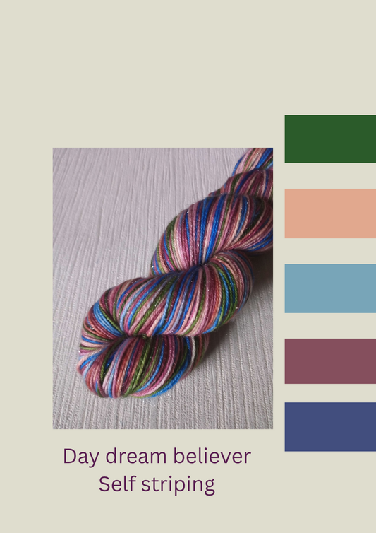 Daydream believer ~ Self striping yarn  image 0
