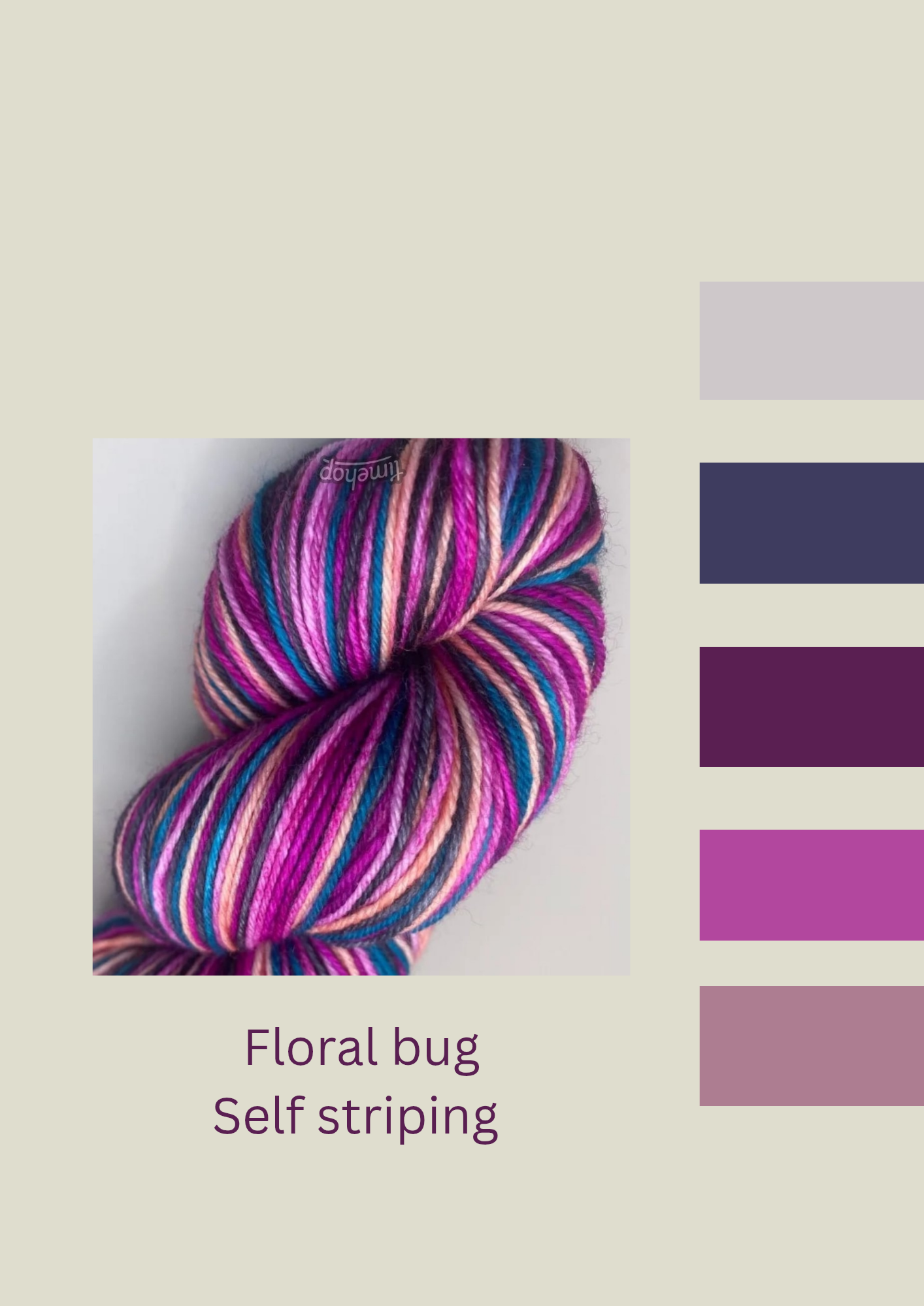 Floral Bug ~  Self striping yarn  image 0