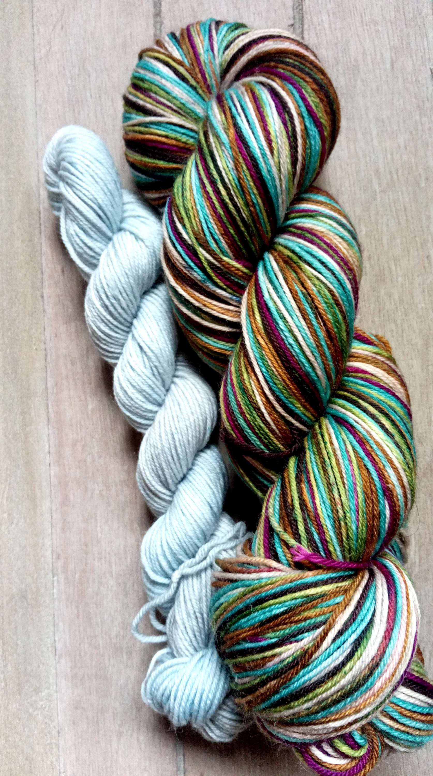 The Copper Kettle signature colourway ~ Self striping ~  Sock set.   image 1