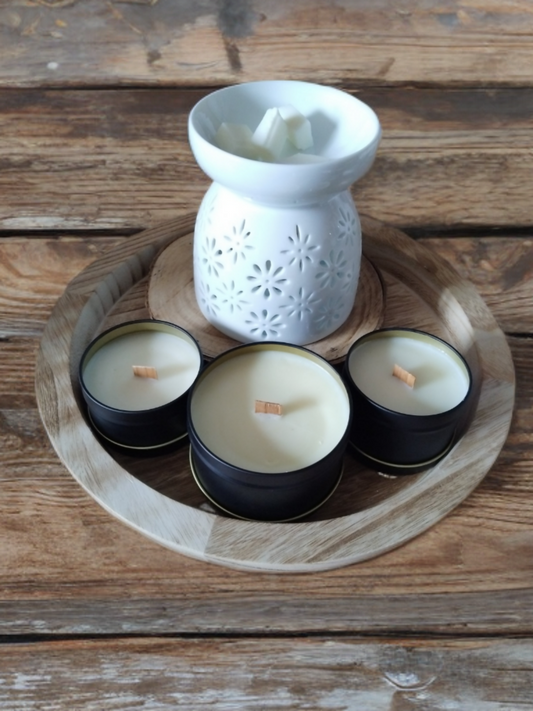 Hand poured candle tins ~  Scented ~ Soy wax ~ Vegan friendly ~ Cruelty free image 0