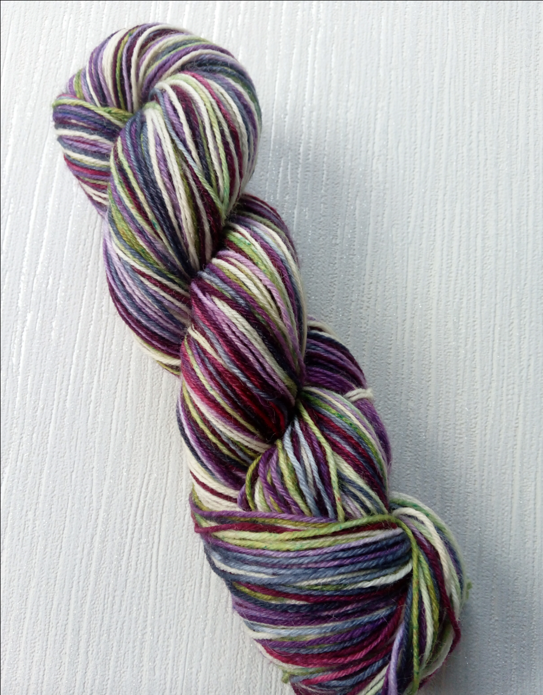 Winterberries  handdyed yarn. Self striping Sockset.  image 0