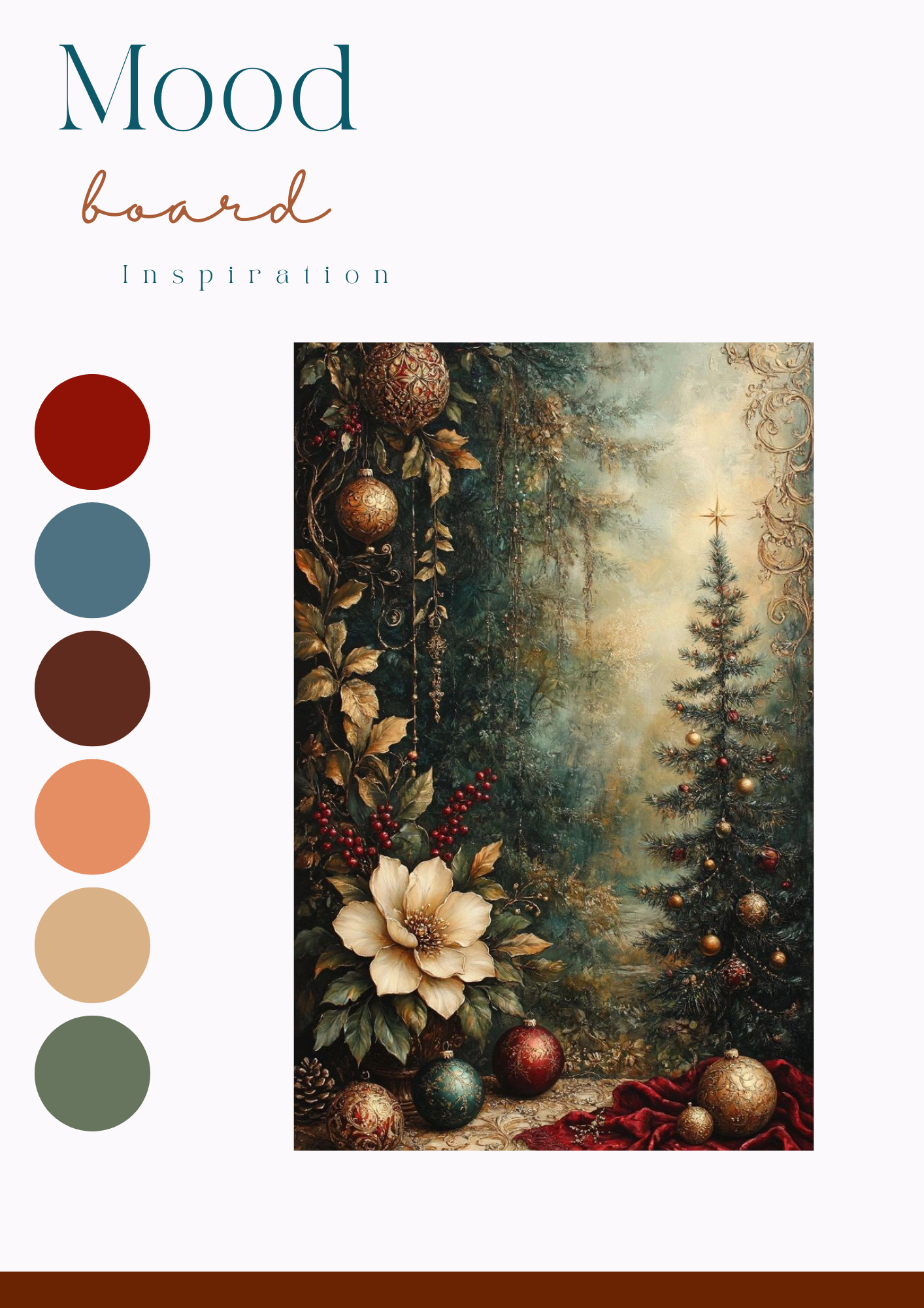 Christmas ~ Crimson & Conifer ~ Ombre yarn box