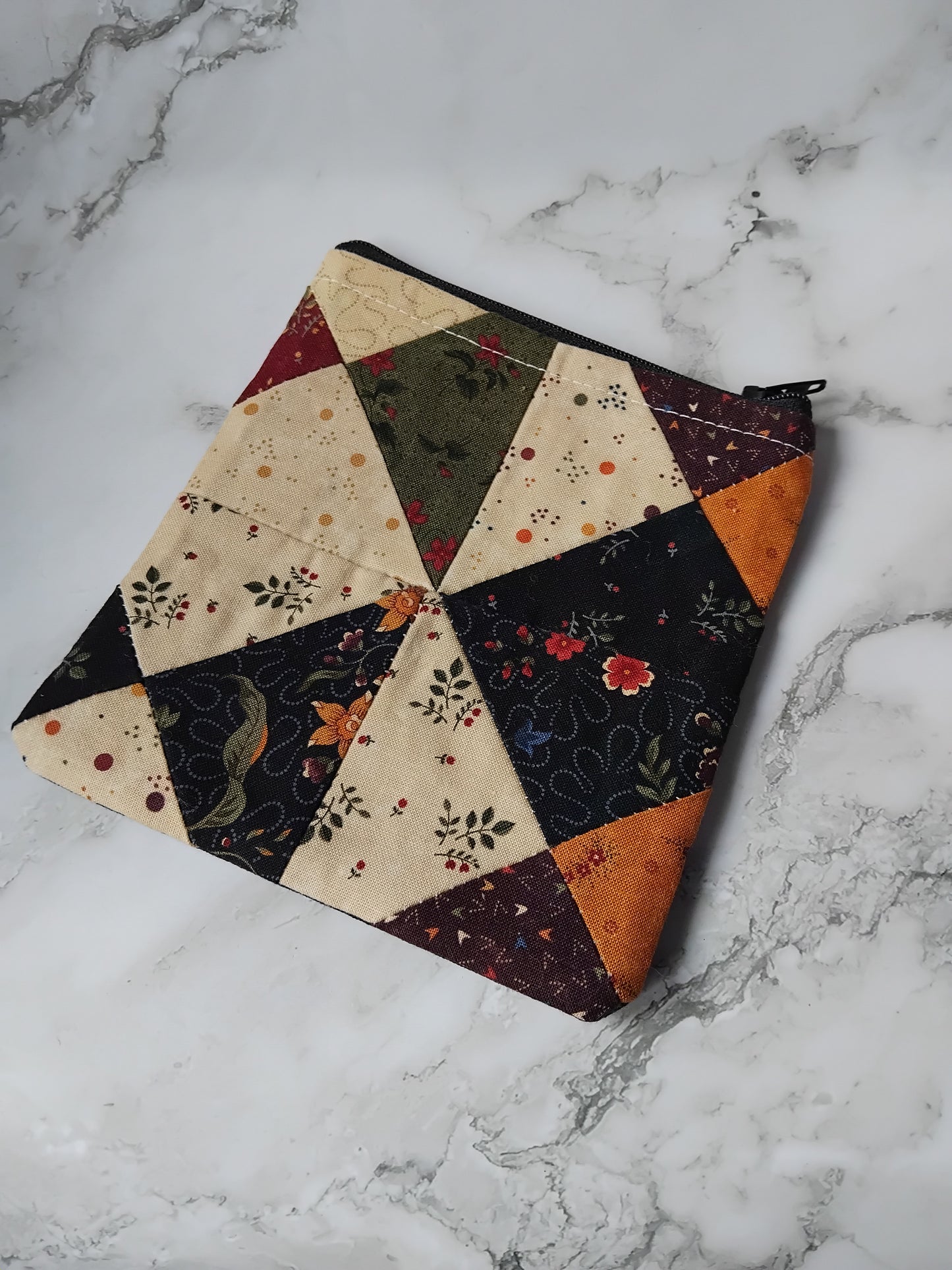 Ready to ship ~ Zipped ~ Patchwork notions pouch