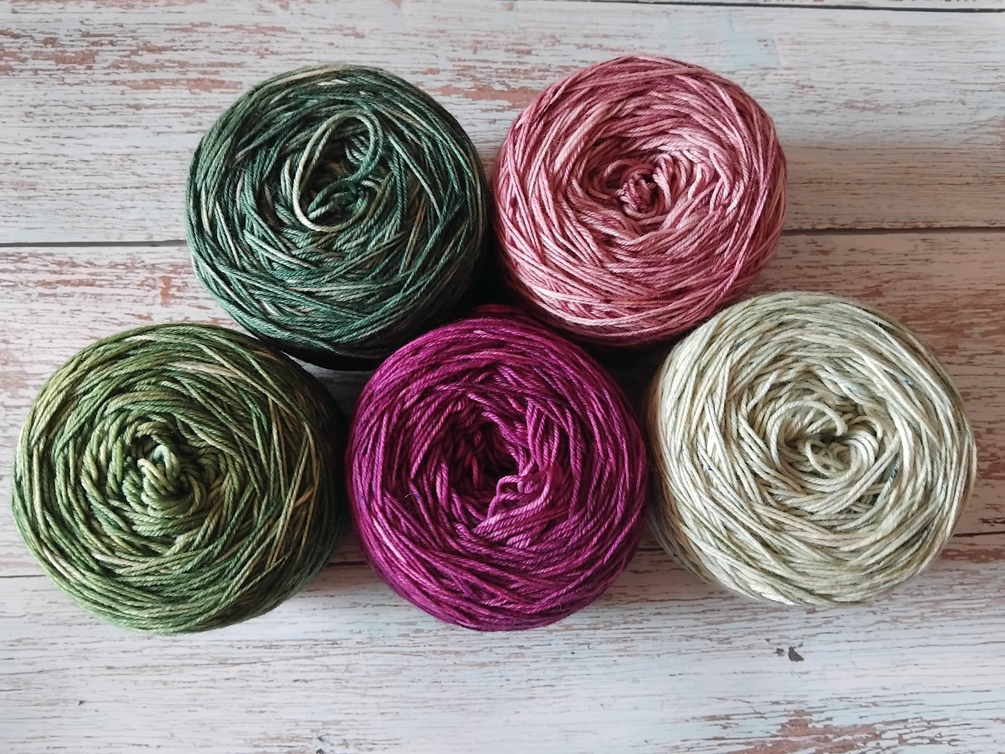 The Rosewood manuscript kit ~ 5 x 100g skeins ~ Hand dyed yarn