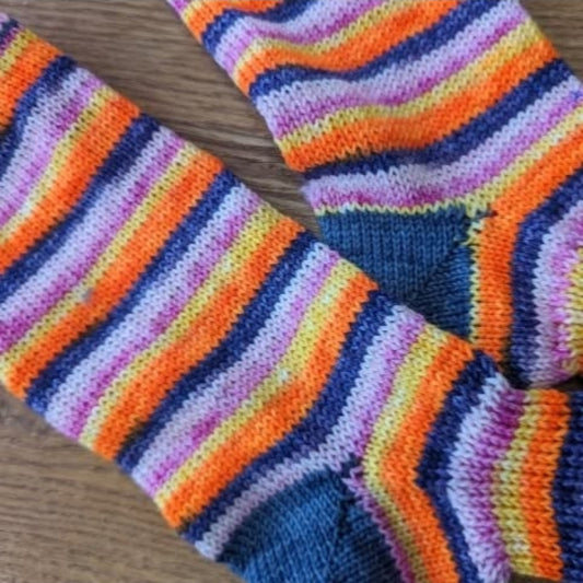 Dyed to order ~ Coco ~ Self striping Sockset.