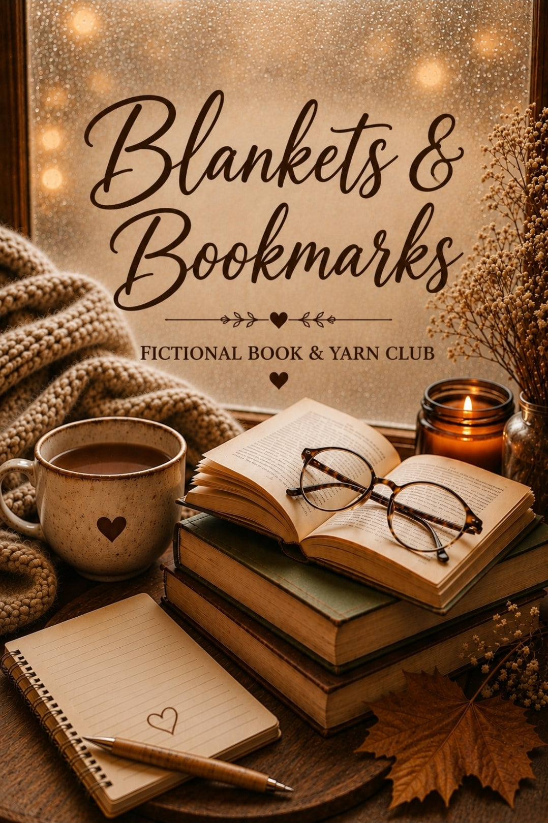 OCTOBER ~ Blankets & Bookmarks ~ Fictional yarn & book Monthly yarn club