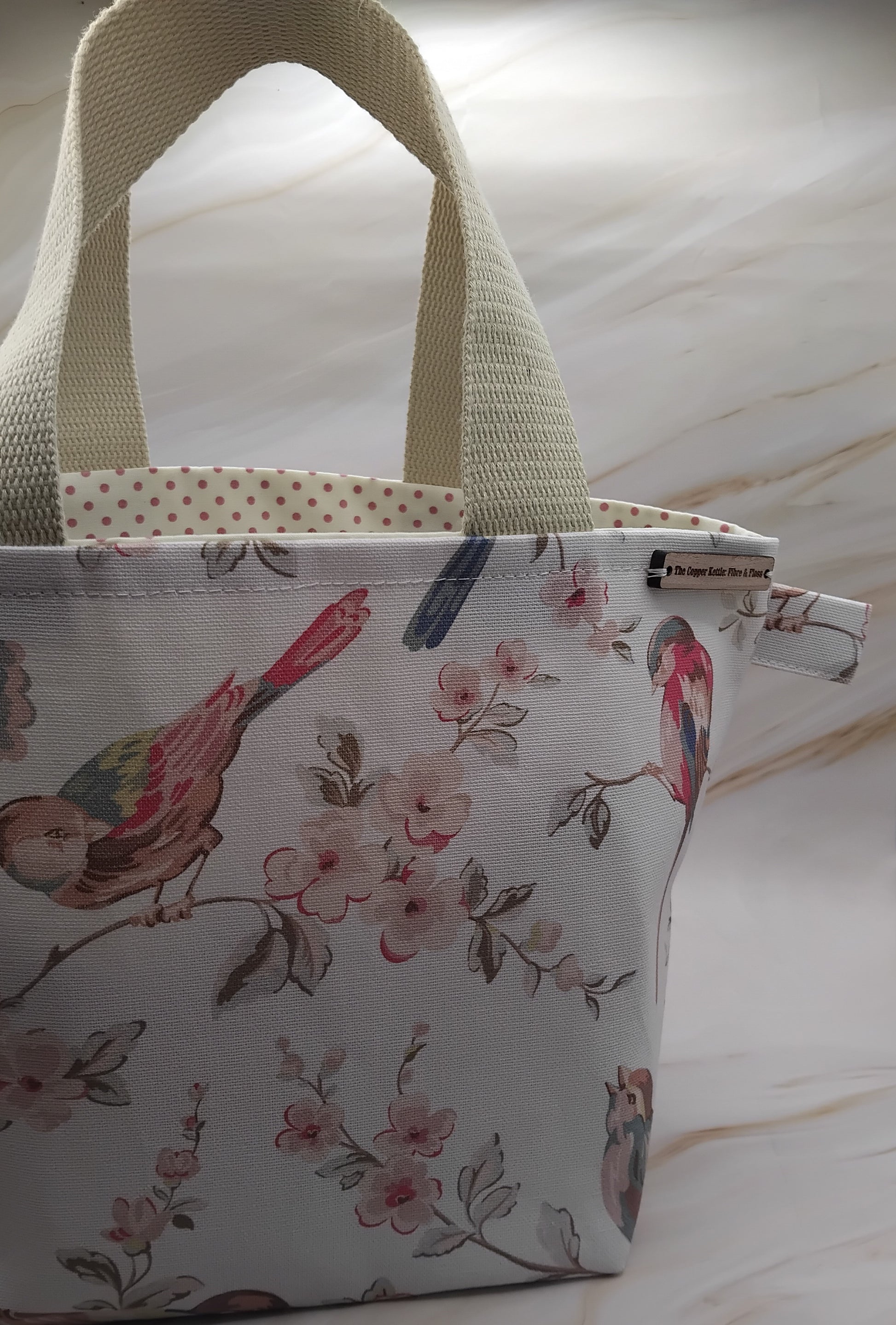 Vintage birds ~ Cath Kidson ~ Tote ~ Knitting and crochet  image 1