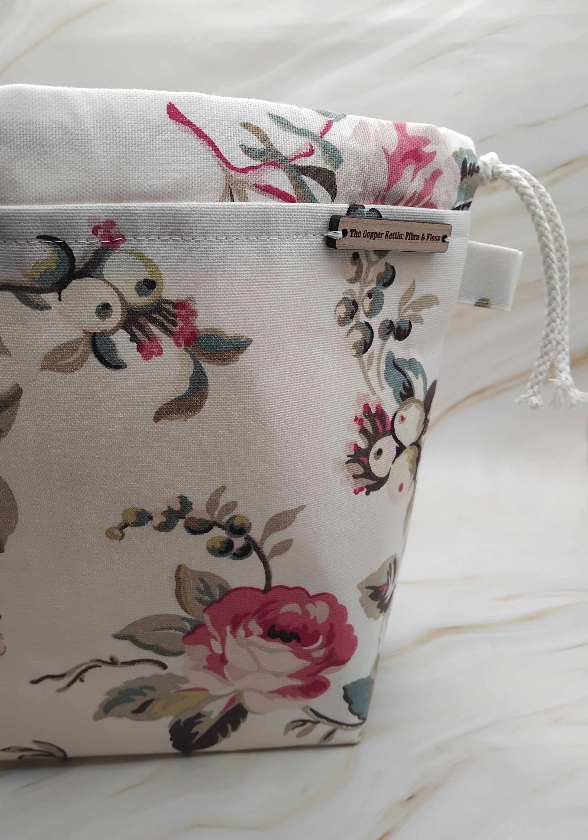 Vintage roses ~ Cath Kidson ~ Drawstring ~ Knitting and crochet project  image 0