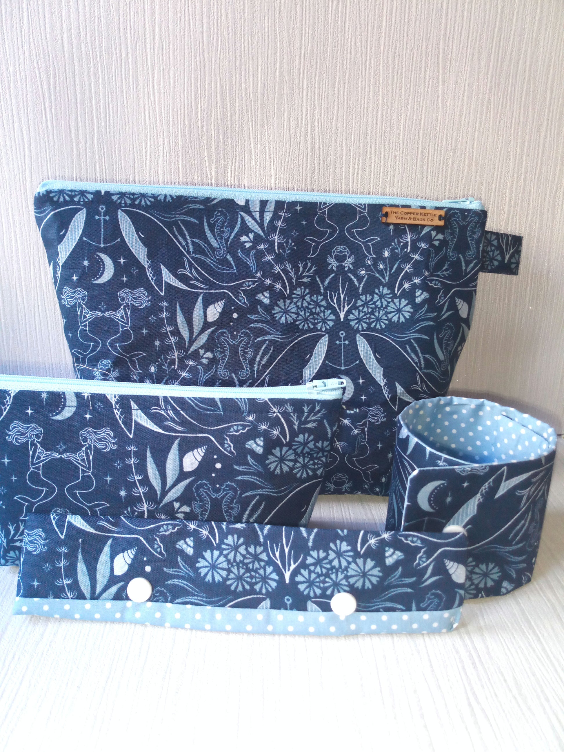 Handmade to order: Complete set of Enchanted Ocean Knitting or Crochet items. image 2