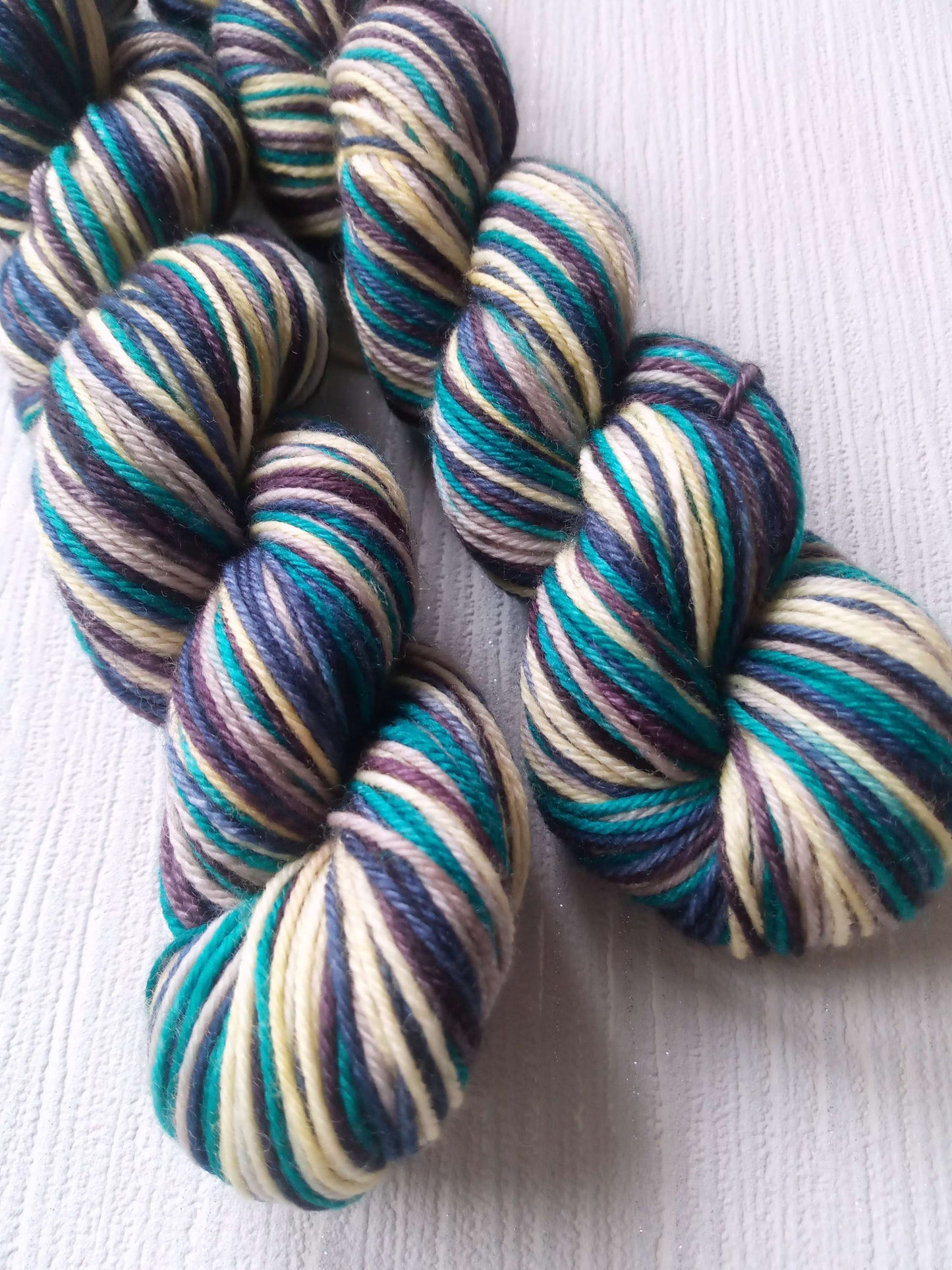 Hand dyed to order: Take Five Self striping handdyed yarn Sockset. image 0