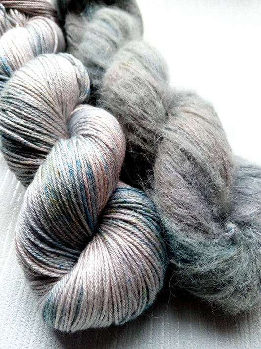 Linen Handdyed Yak silk or Alpaca suri silk image 0