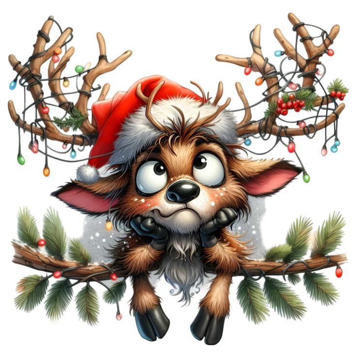 2025 ~ Santa's little helpers ~ 12 days of Reinmass ~  Self striping yarn  image 0
