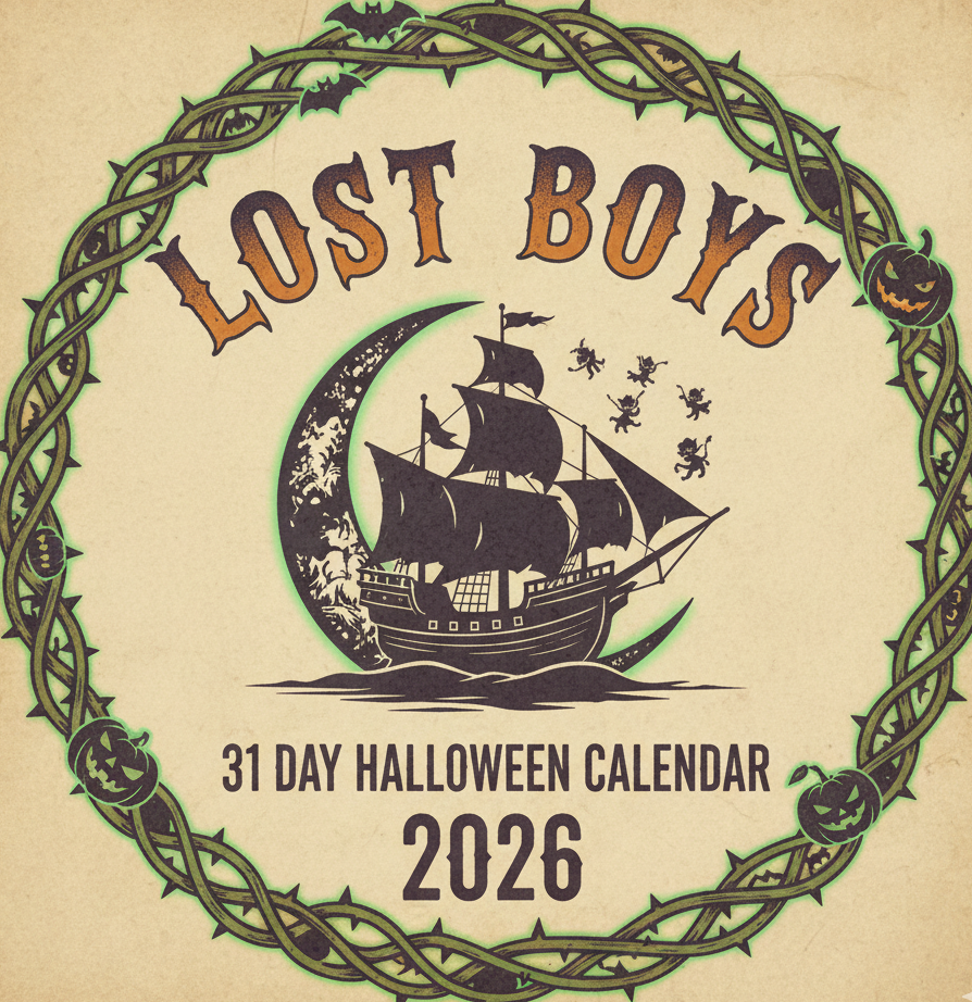 2026 ~ Disney ~ Peter Pan ~ The Lost Boys ~ 31-day Halloween calendar.