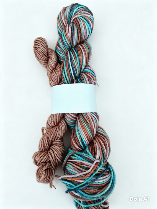 The Copper Kettle Fibre & Floss ~ Signature colourway ~ Self striping Sock set