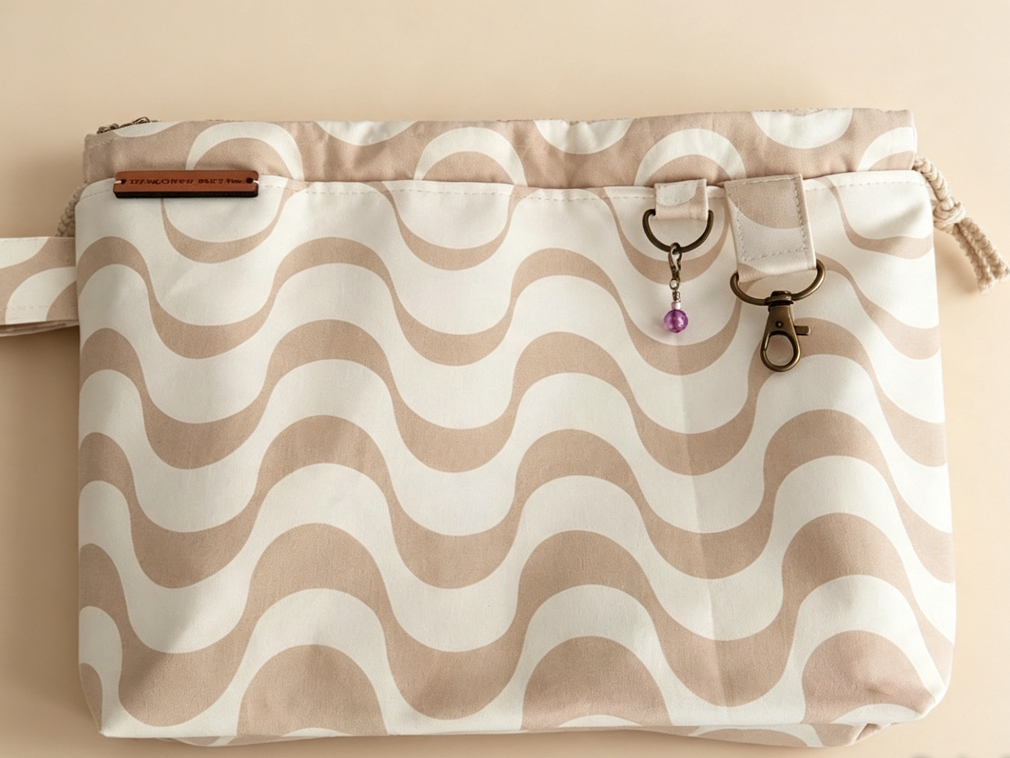 ~ Drawstring ~ Signature cotton canvas Knitting and Crochet project bag