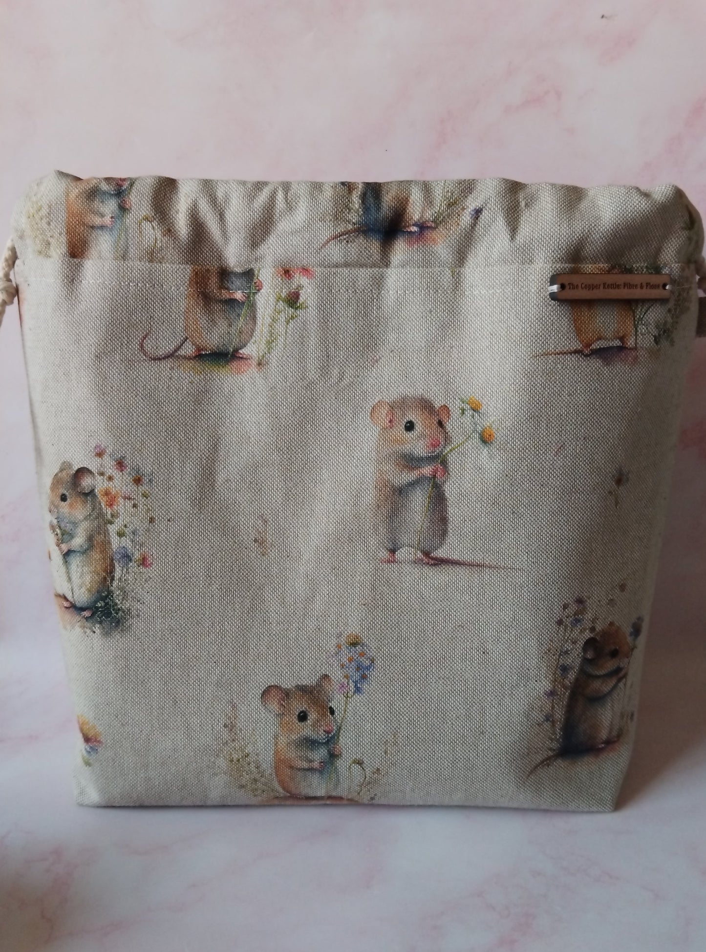  ~ Drawstring ~ Knitting and Crochet project bag  image 2