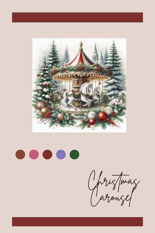 Christmas  Carousel ~ Self striping ~ Yarn box  image 0