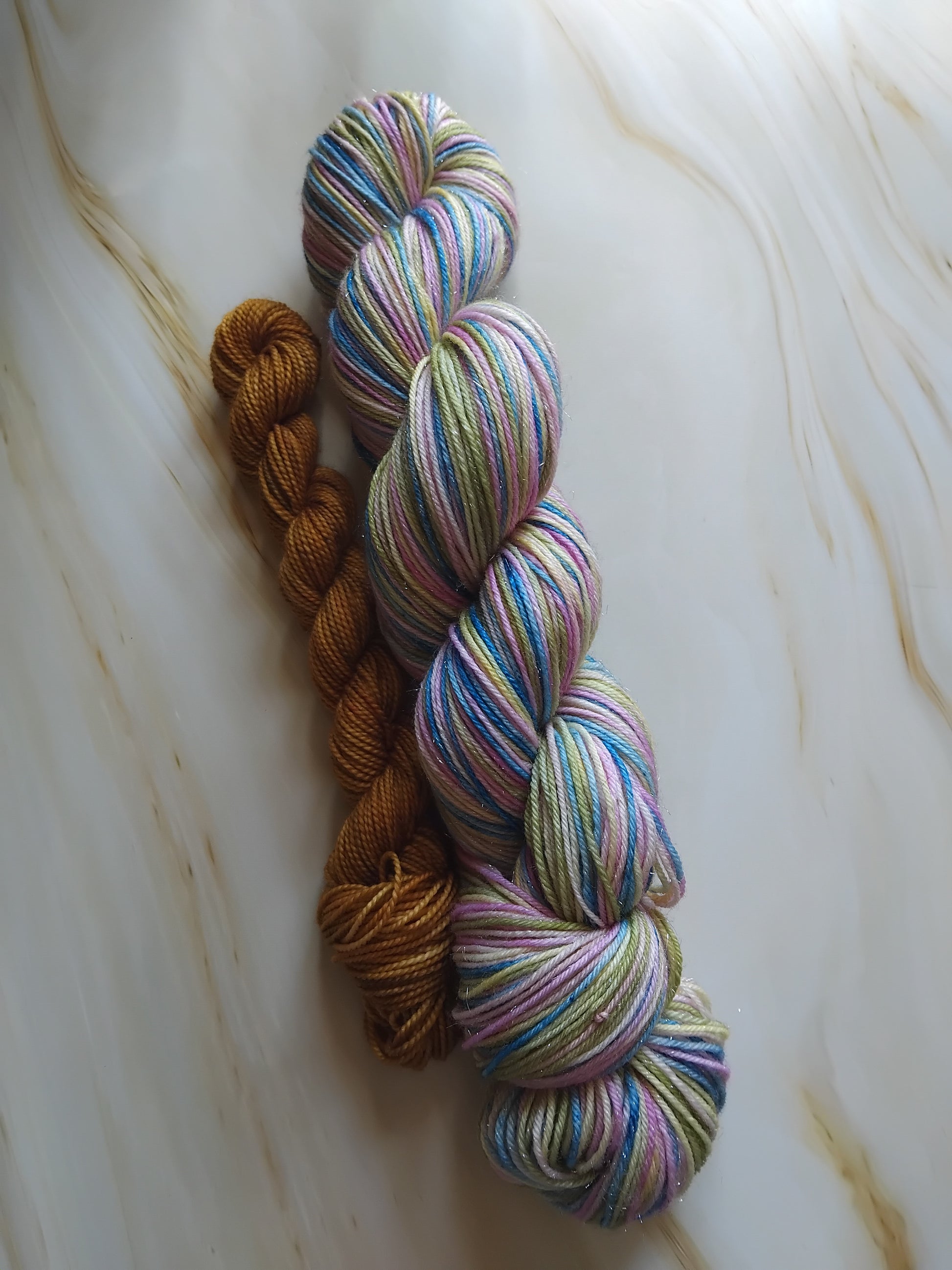 Dyed to order ~ Vintage Songbird ~  Self striping  yarn  image 2