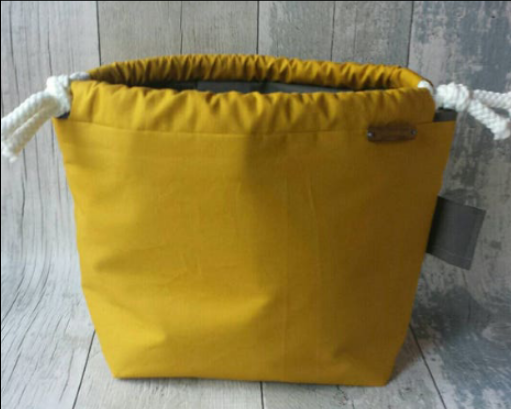 Custom made ~ Large ~  Canvas ~drawstring ~  project bag  image 0
