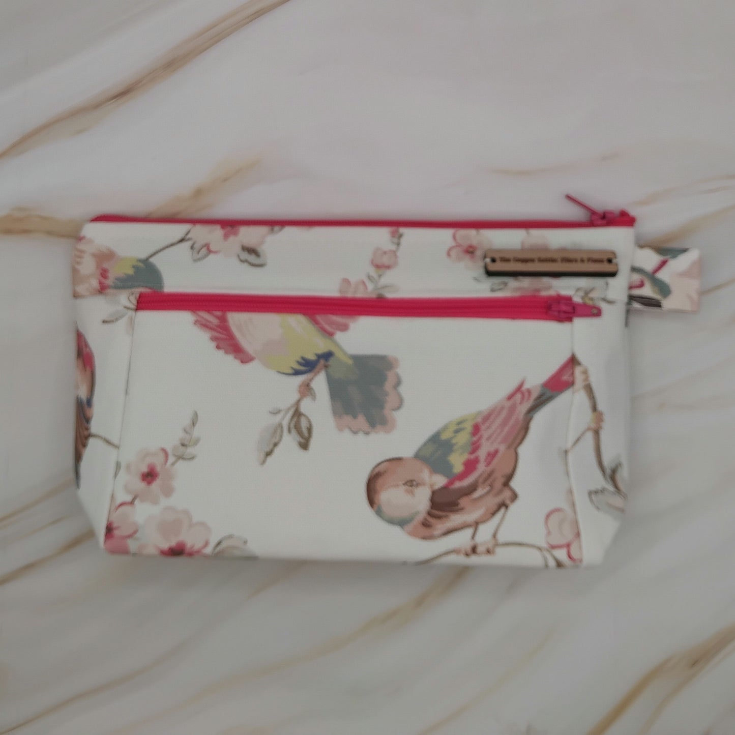 Vintage Bird ~ Cath Kidson ~  Double zip pouch ~  image 1