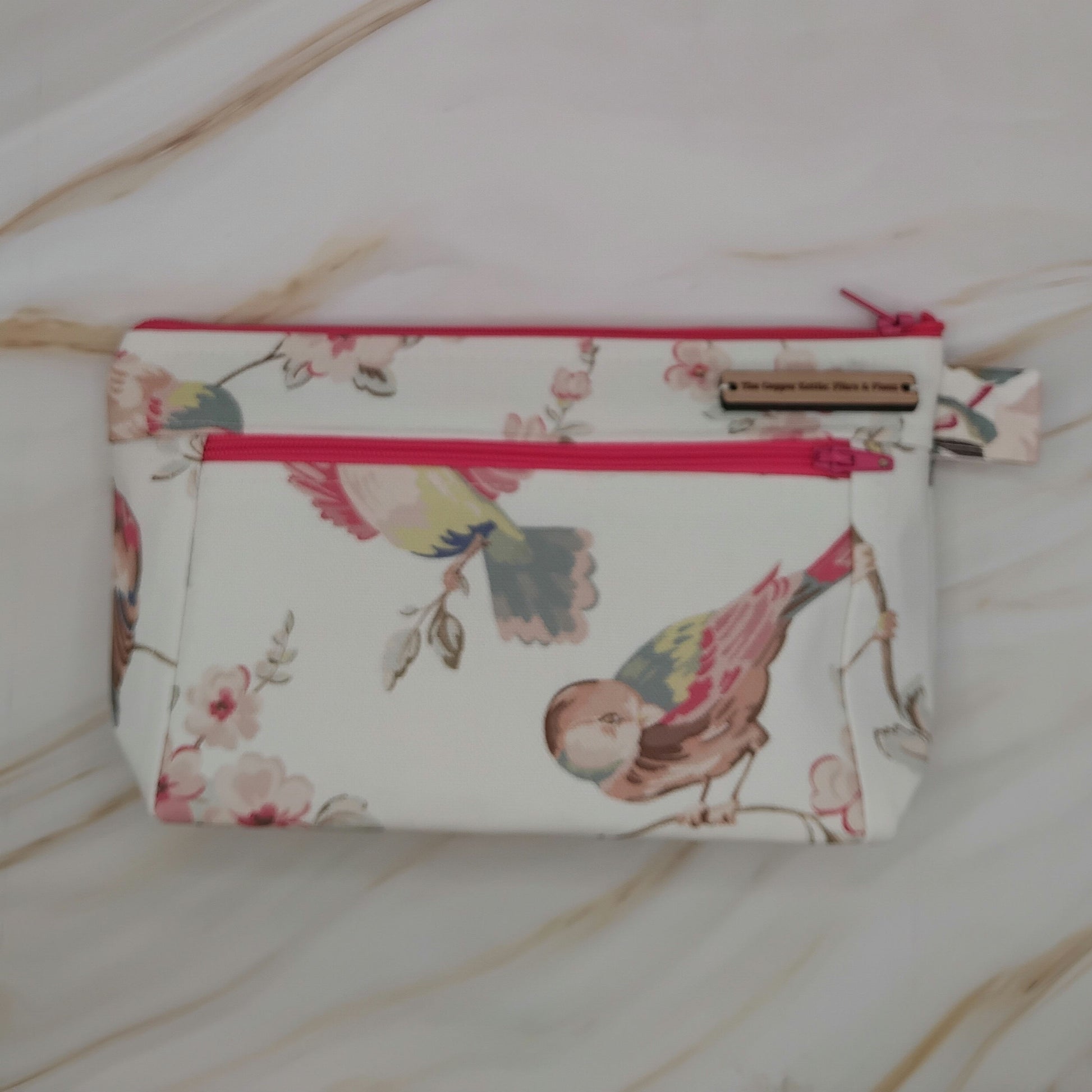 Vintage Bird ~ Cath Kidson ~  Double zip pouch ~  image 1