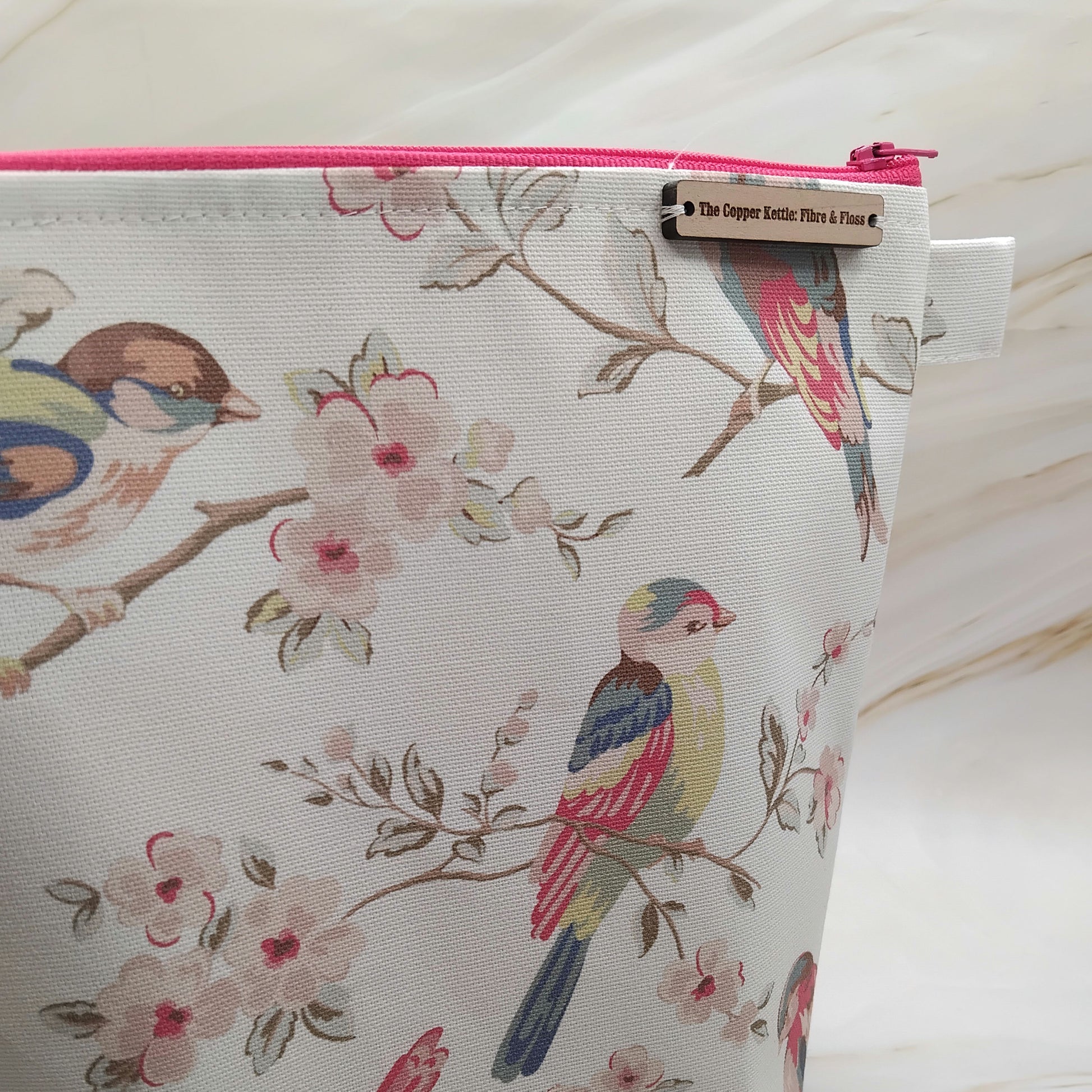 Vintage birds ~ Cath Kidson ~ Zipped ~ Knitting and crochet project bag  image 0