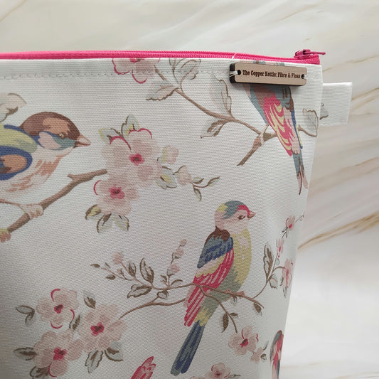 Vintage birds ~ Cath Kidson ~ Zipped ~ Knitting and crochet project bag  image 0