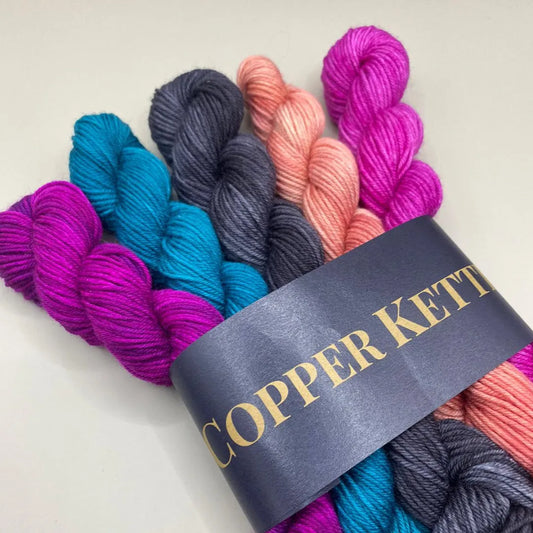 Pre order Floral Bug hand dyed mini skeins of yarn.  image 0