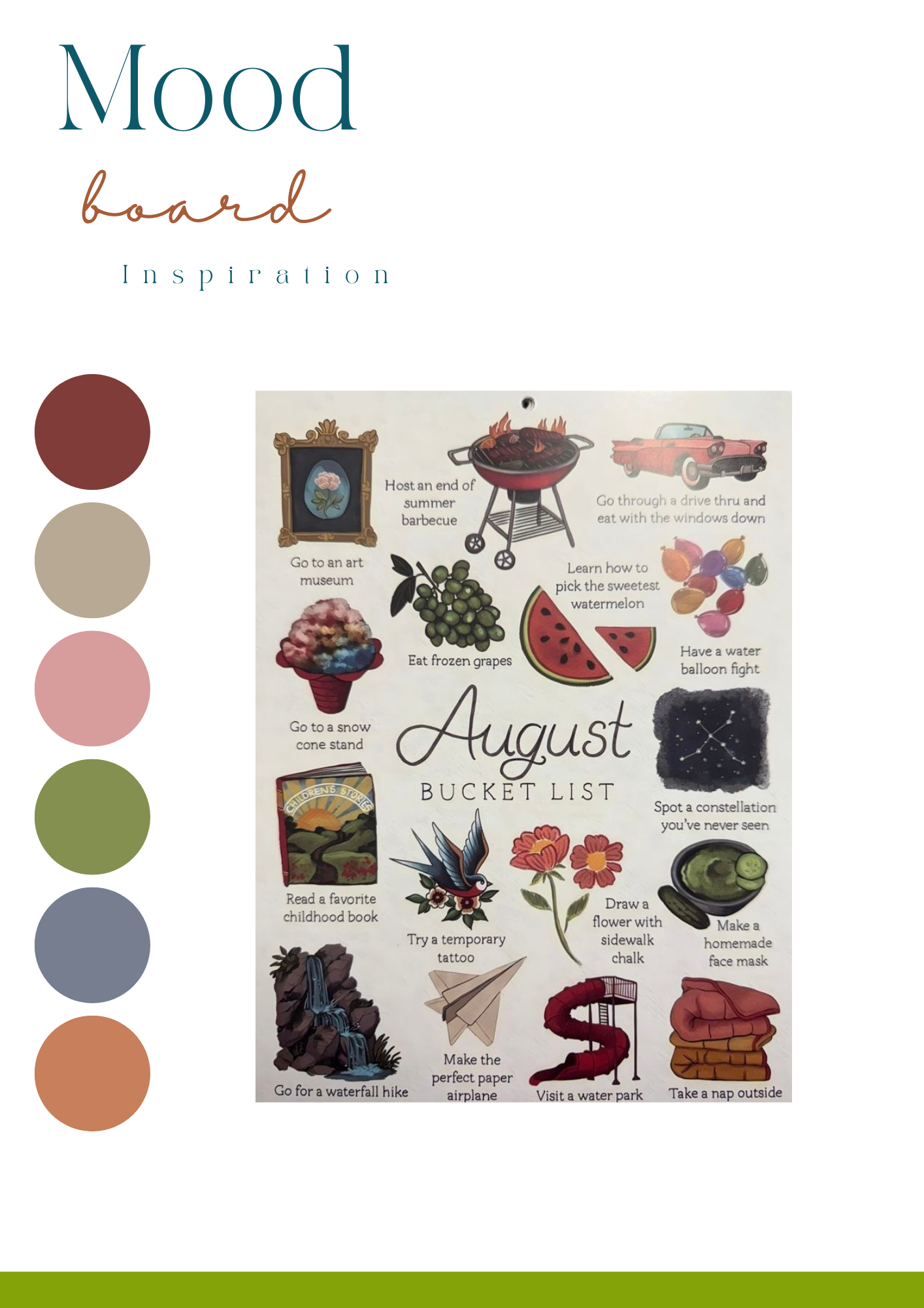 AUGUST ~ Bucket list  ~ Monthly yarn club
