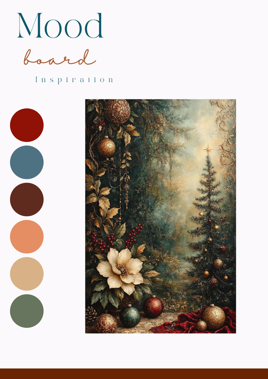 Christmas ~ Crimson & Conifer ~ Ombre yarn box