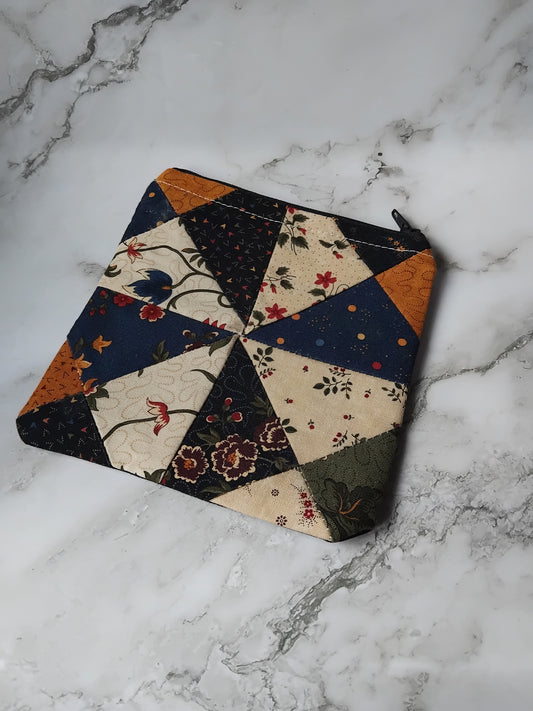 Ready to ship ~ Zipped ~ Patchwork notions pouch