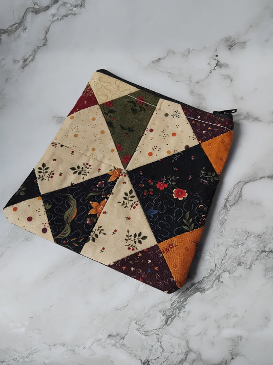 Ready to ship ~ Zipped ~ Patchwork notions pouch