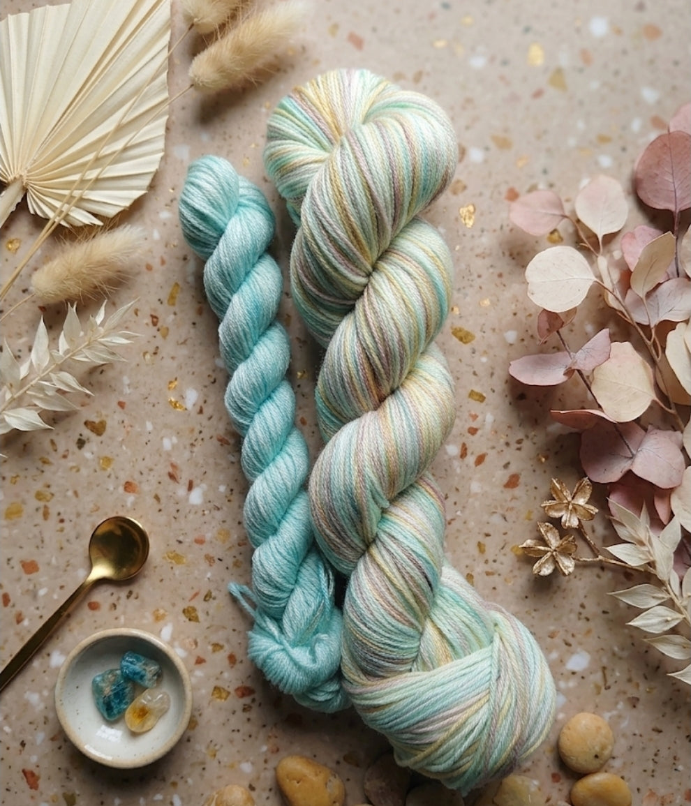 Iced Magnolia ~ Self striping ~ Yarn