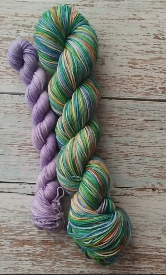 Lavender fields ~ Self striping ~ Yarn ~ Sock set