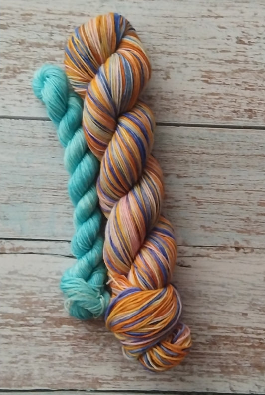 Celestial fire ~ Self striping ~ Yarn ~ Sock set