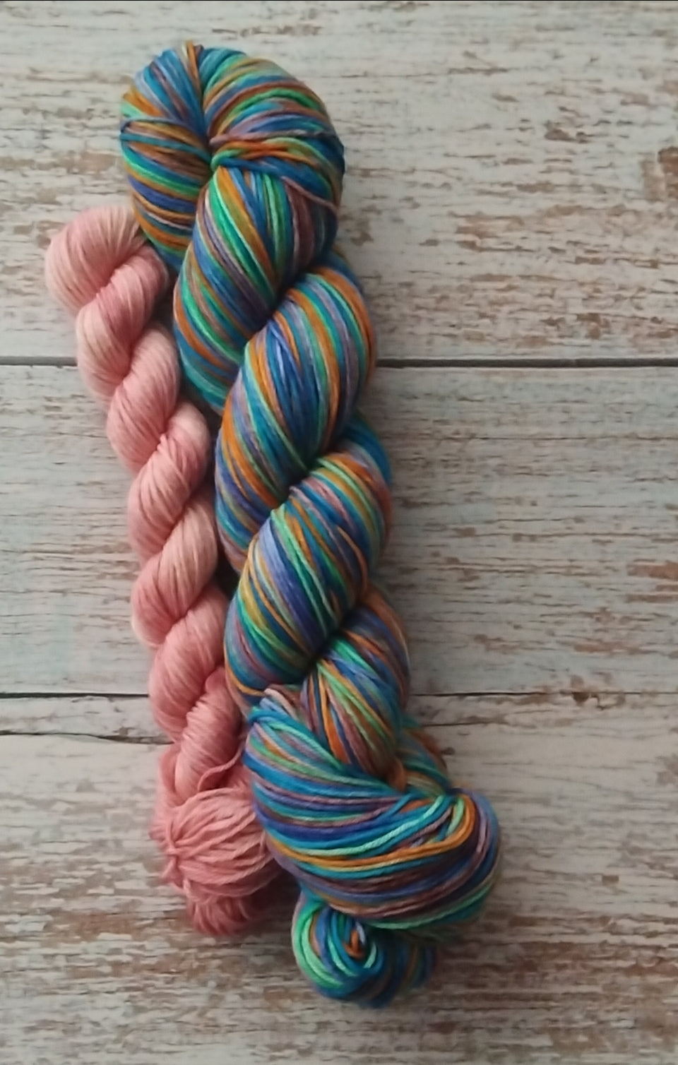 Jewelled mosaic ~ Self striping ~ Yarn ~ Sock set