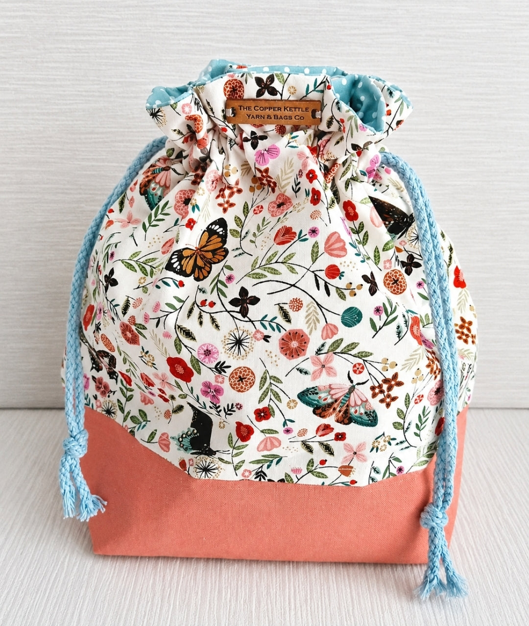 Floral meadow ~ Drawstring project bag