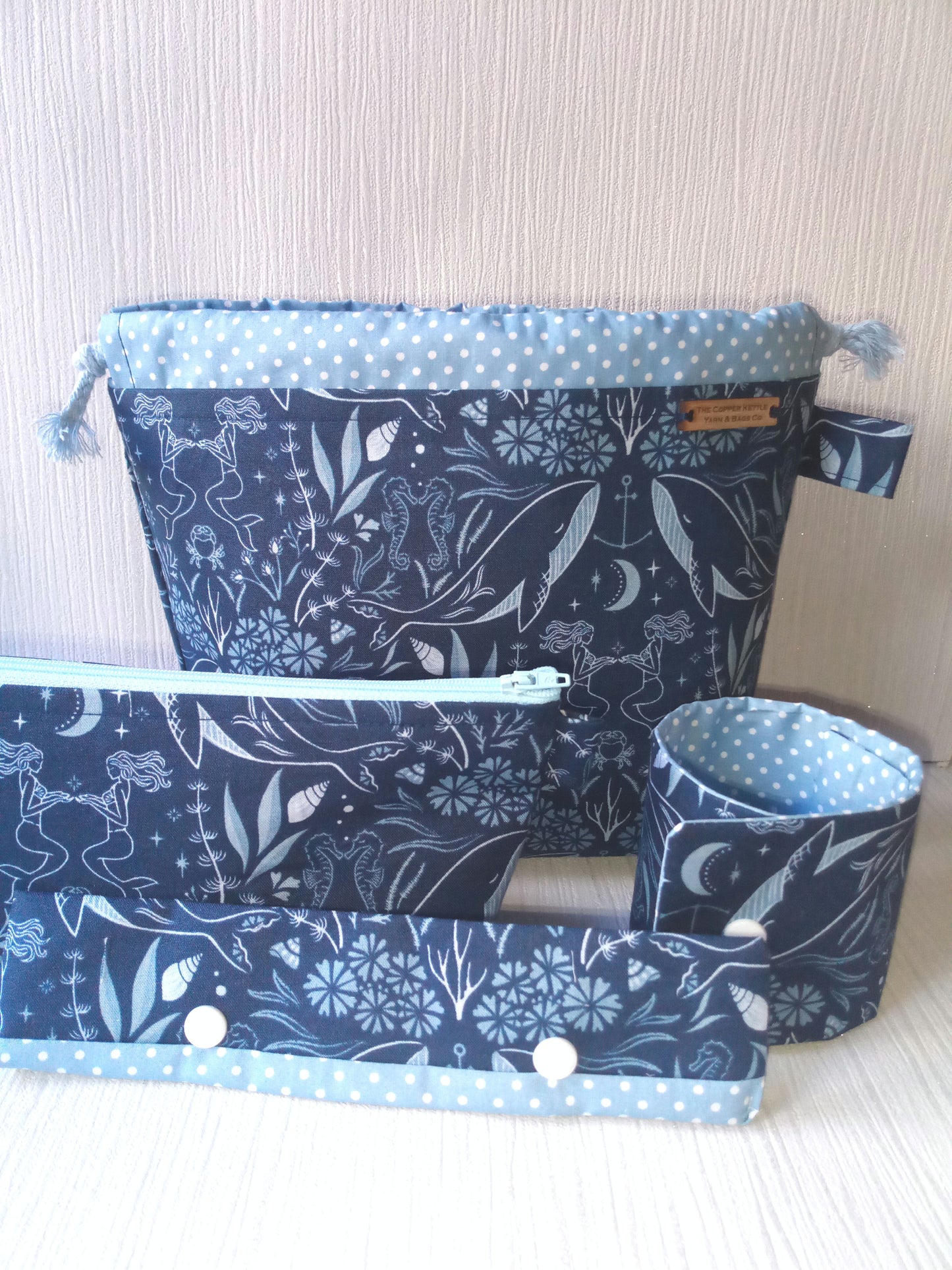 Handmade to order: Complete set of Enchanted Ocean Knitting or Crochet items. image 1
