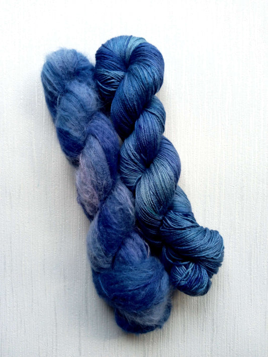 Purple heart Handdyed Yak silk or Alpaca suri silk image 0
