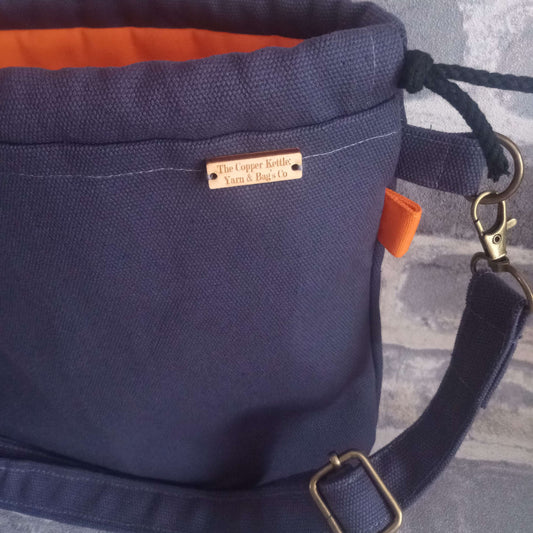  Custom made ~ XL Canvas ~ drawstring ~ project bag ~ adjustable ~  image 0