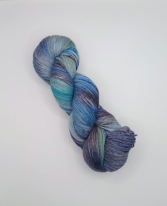 Pre order It's a crazy world we live in Hand Dyed yarn. Sock, DK image 0
