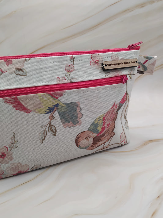 Vintage Bird ~ Cath Kidson ~  Double zip pouch ~  image 0