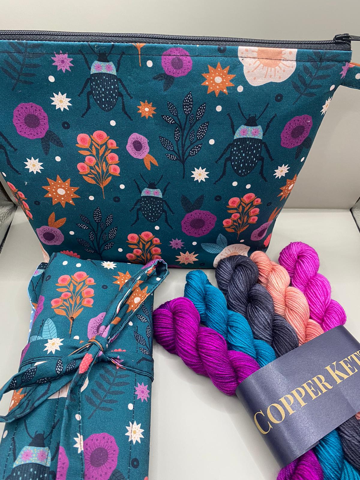 Pre order Floral Bug hand dyed mini skeins of yarn.  image 1