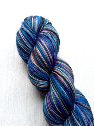   Blueberry muffins Self striping handdyed yarn Sockset.   image 0
