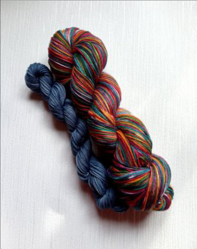 It's all a load of Hocus Pocus handdyed yarn. Self striping Sockset.  image 0