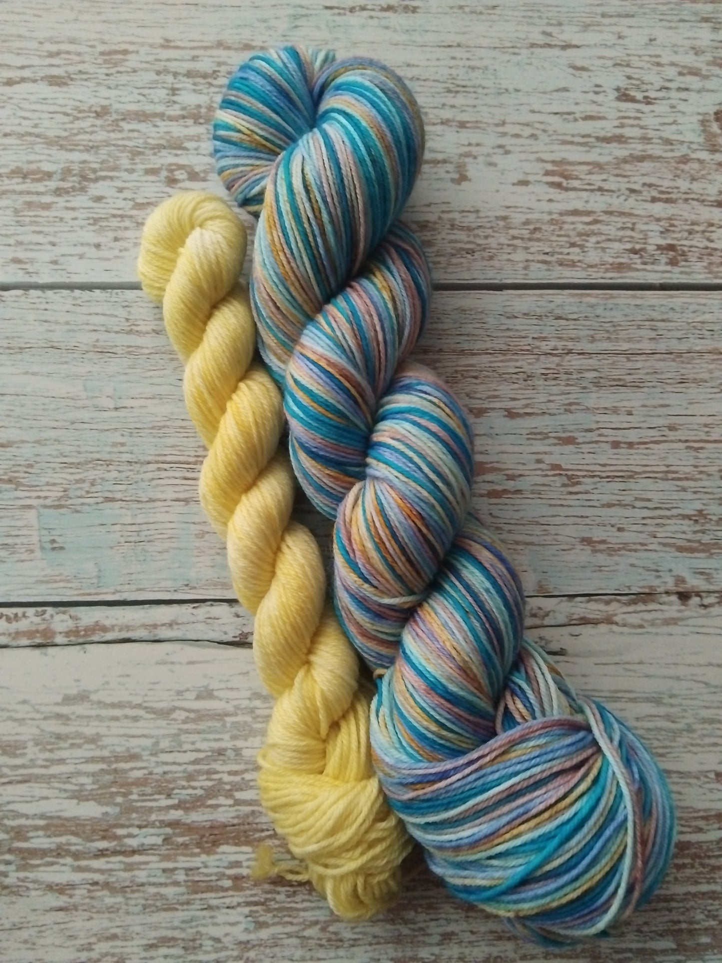 Seaglass sunrise ~ Self striping ~ Yarn ~ Sock set